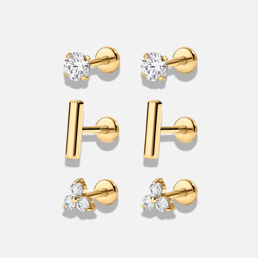 Corelle Flat Back Stud Trio