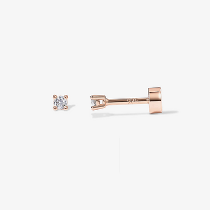 Dainty Diamond Flat Back Stud Earrings