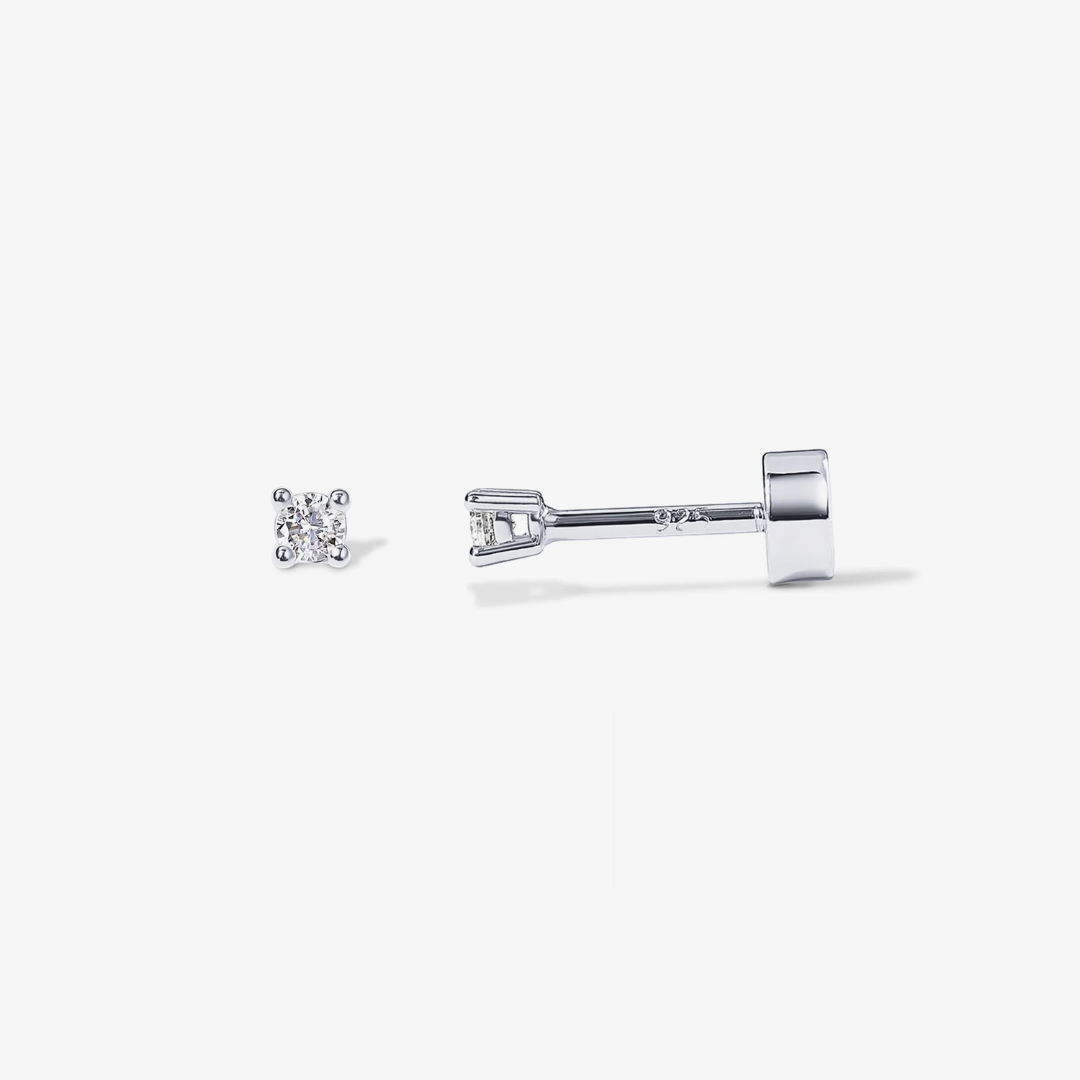 Dainty Diamond Flat Back Stud Earrings