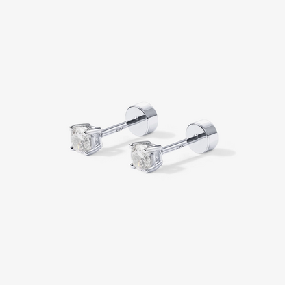 Dainty Diamond Flat Back Stud Earrings