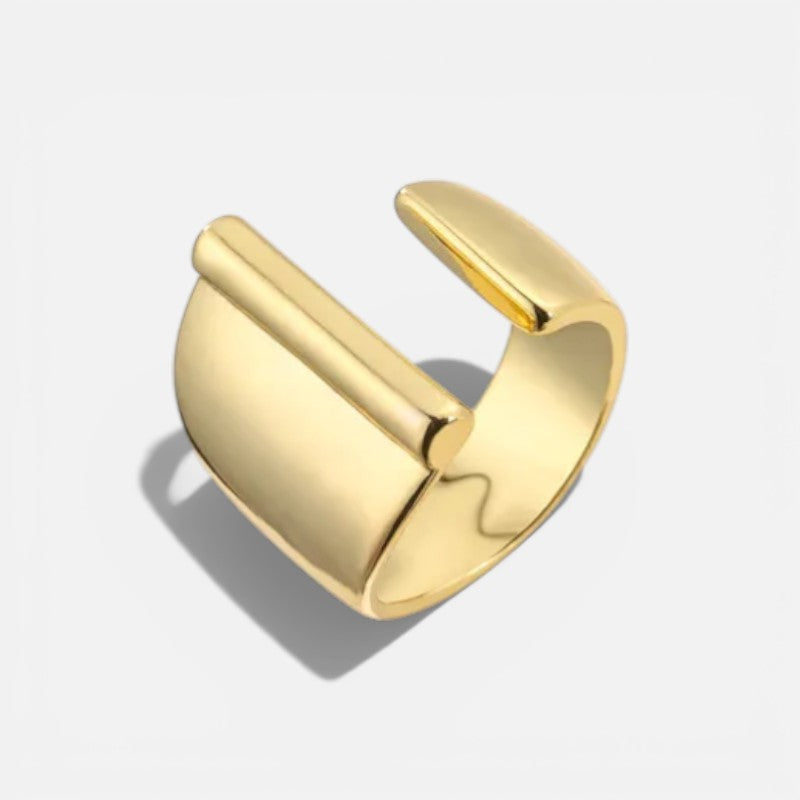 Elarique Initial Statement Adjustable Ring