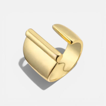 Elarique Initial Statement Adjustable Ring