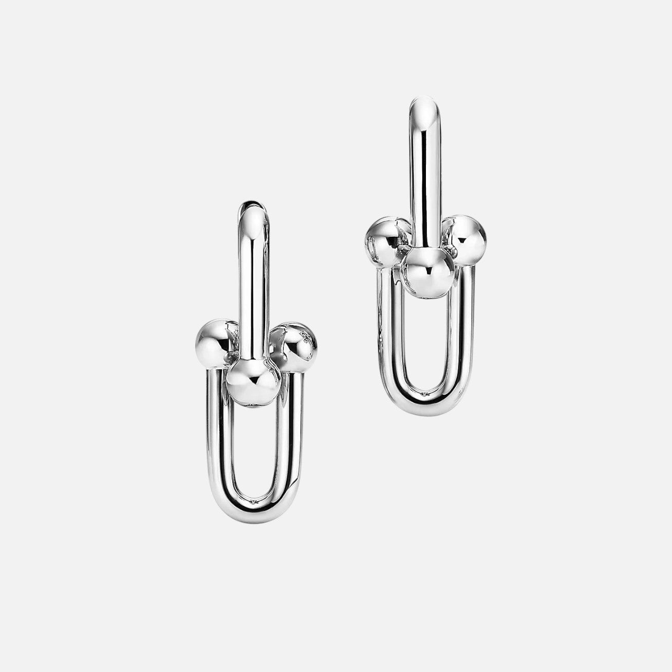 Modern Link Hoop Earrings