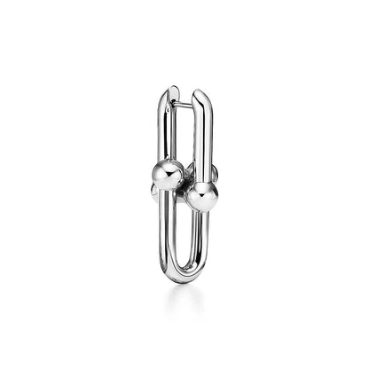 Modern Link Hoop Earrings