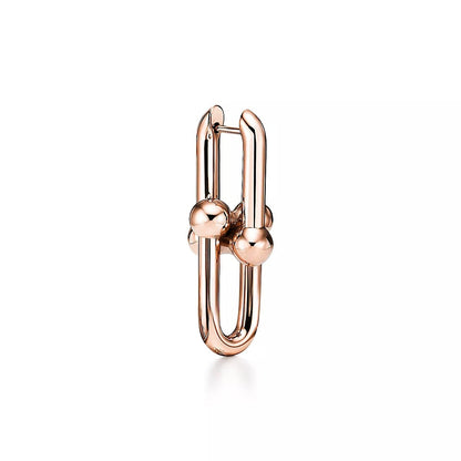 Modern Link Hoop Earrings